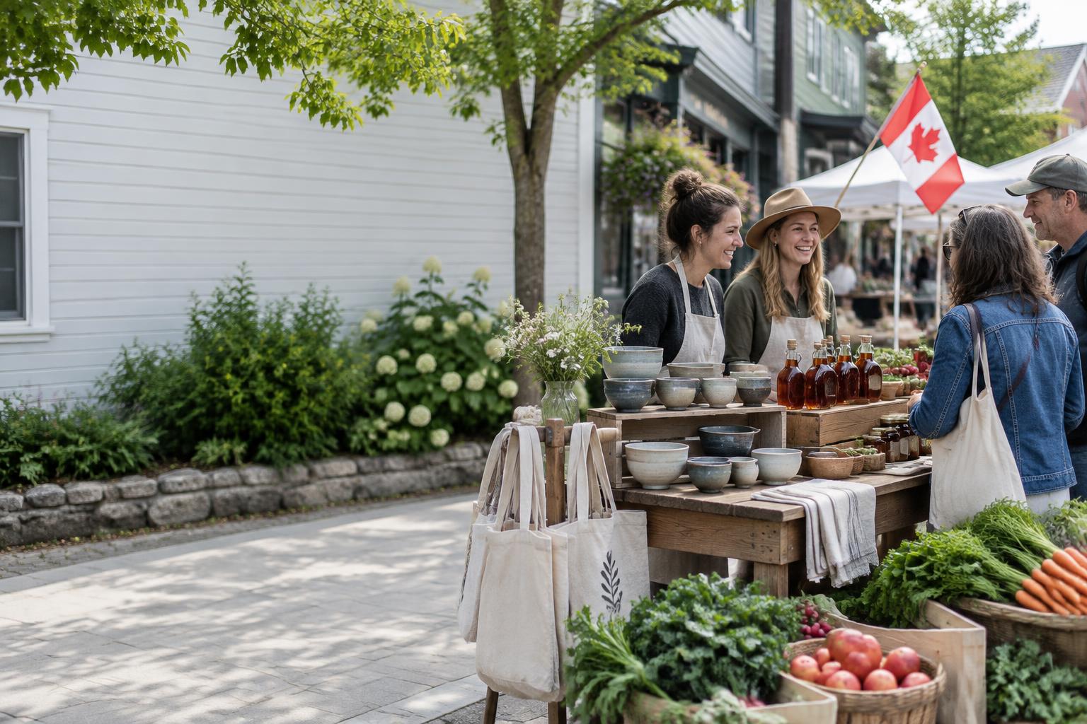A Canadian community makers market